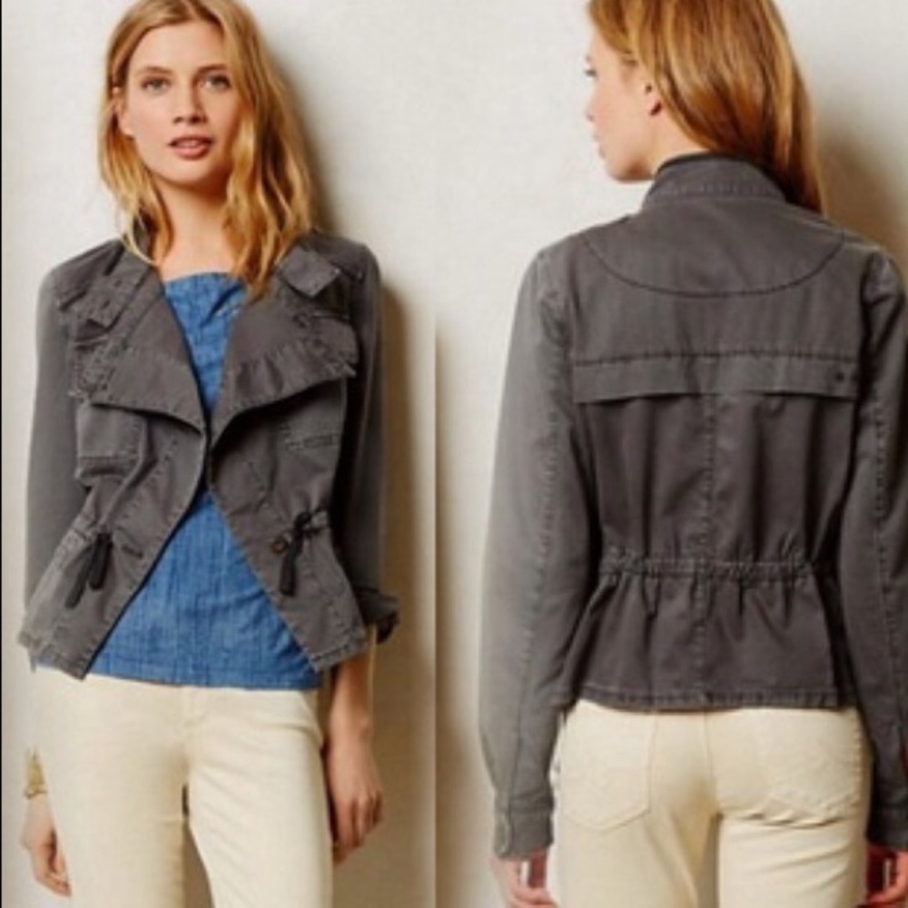 Anthropologie hei hei grey Anorak jacket M